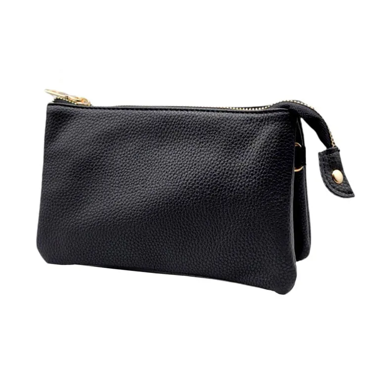 Trio Faux Leather Rectangle Crossbody Bag