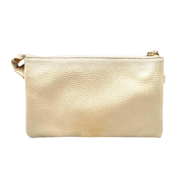 Trio Faux Leather Rectangle Crossbody Bag