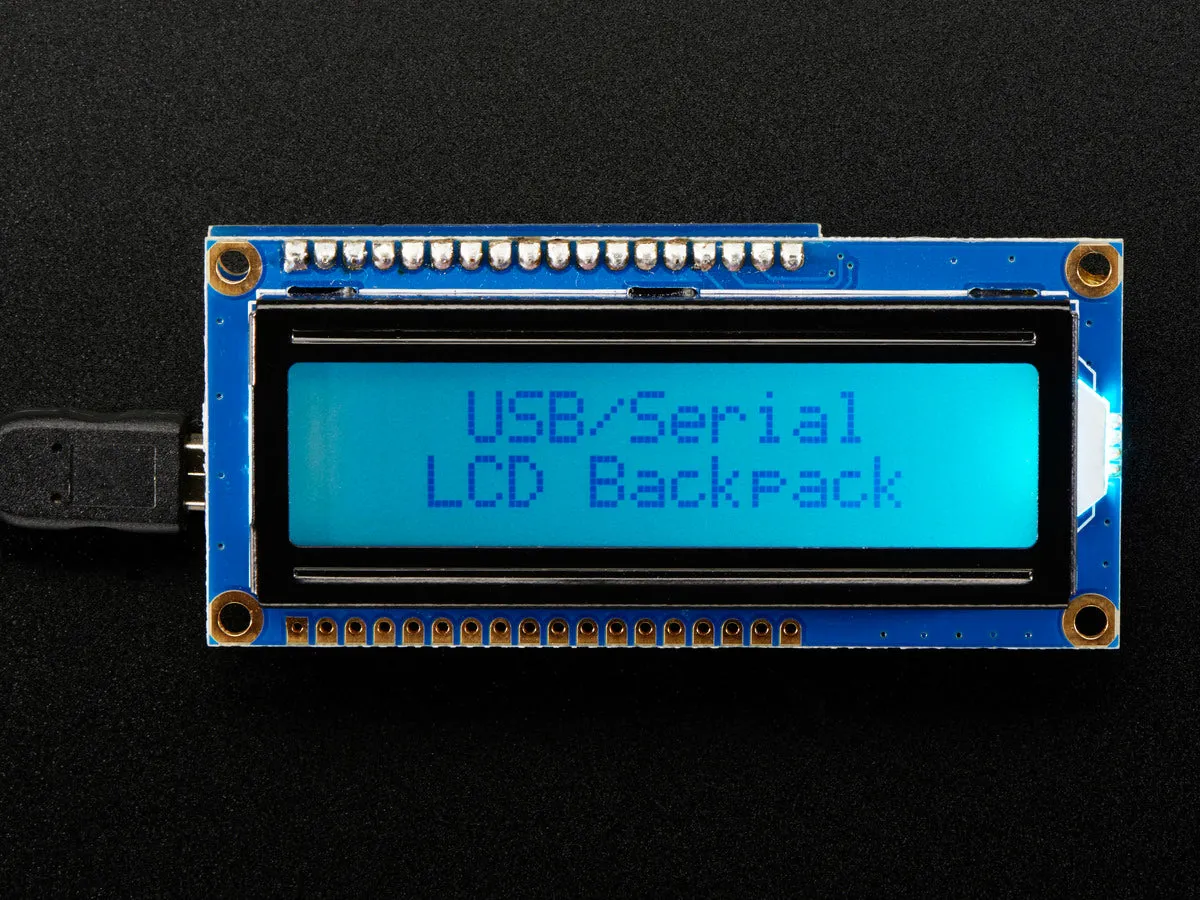 USB   Serial Backpack Kit with 16x2  RGB backlight positive LCD