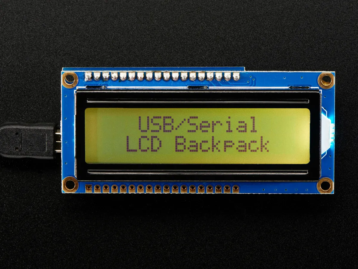 USB   Serial Backpack Kit with 16x2  RGB backlight positive LCD