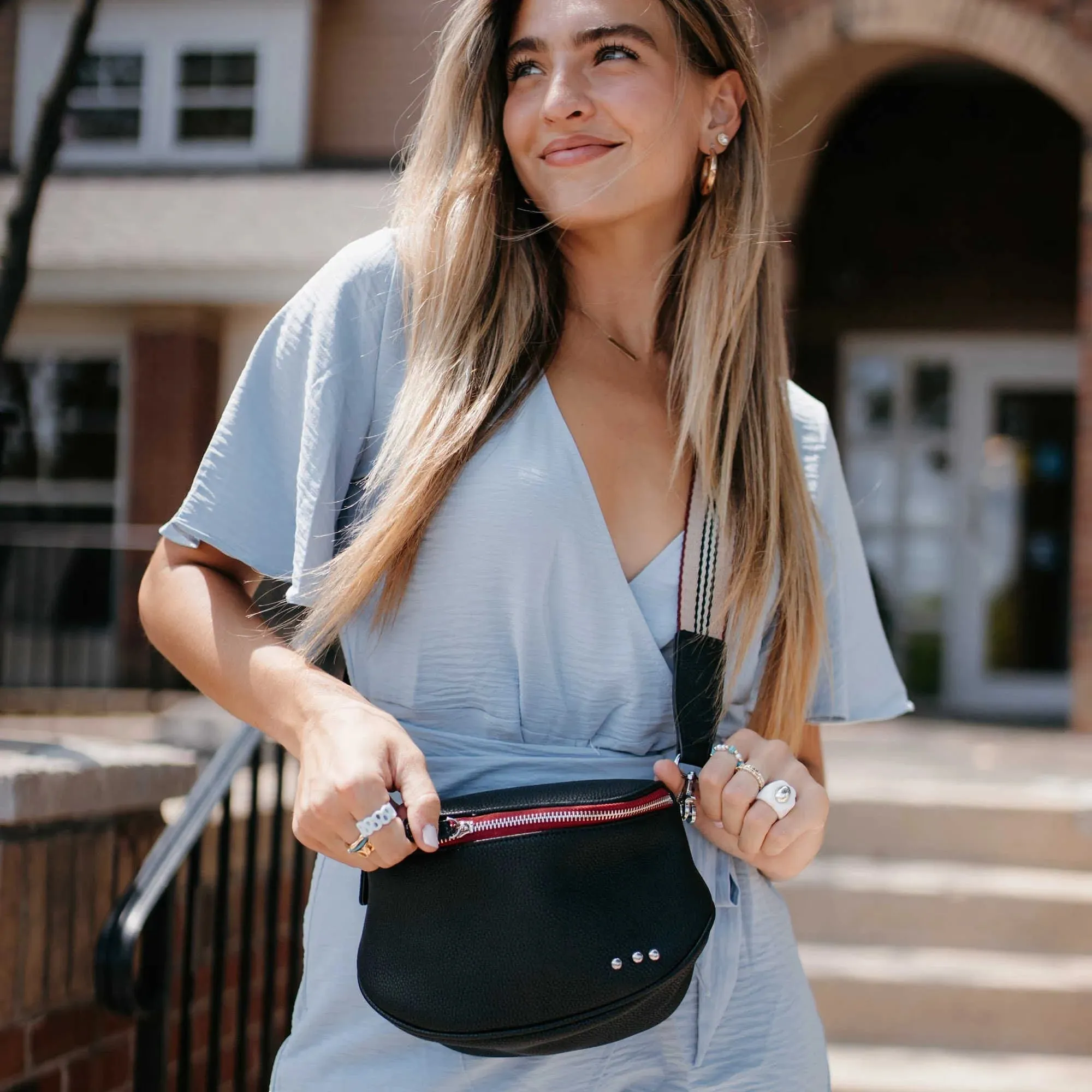 Vegan leather Crossbody sling purse