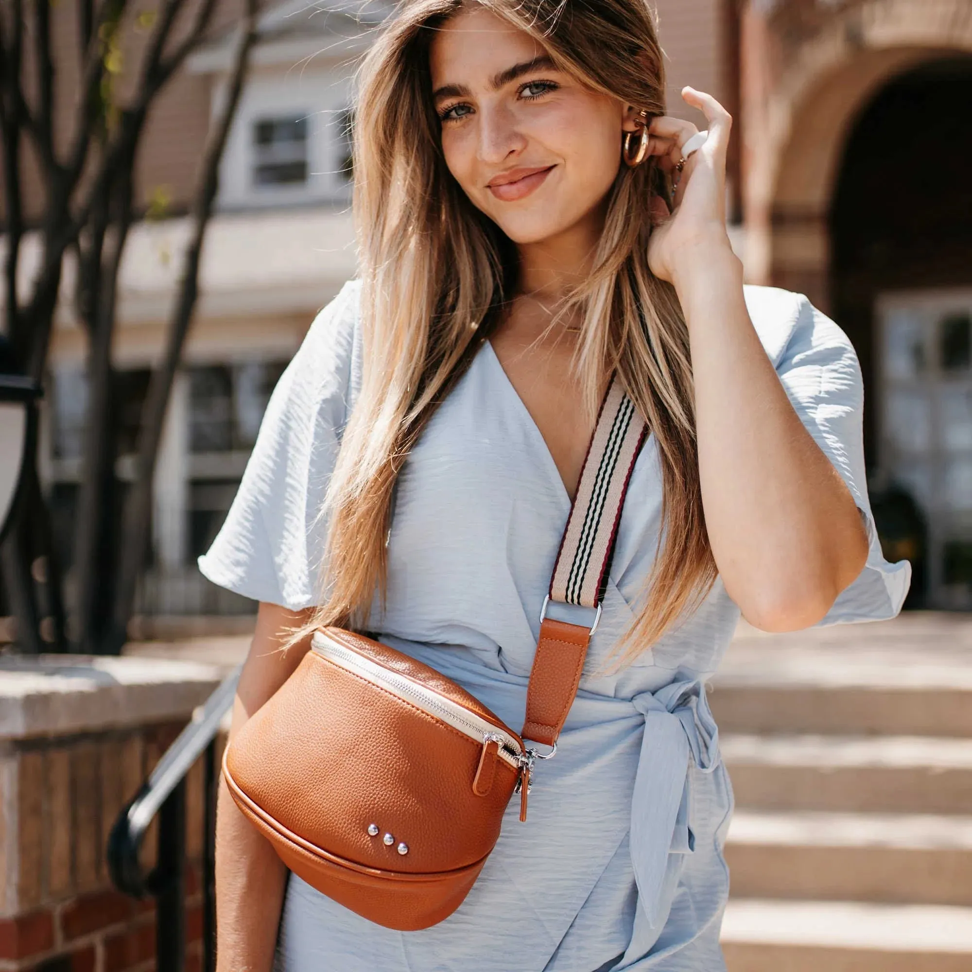 Vegan leather Crossbody sling purse