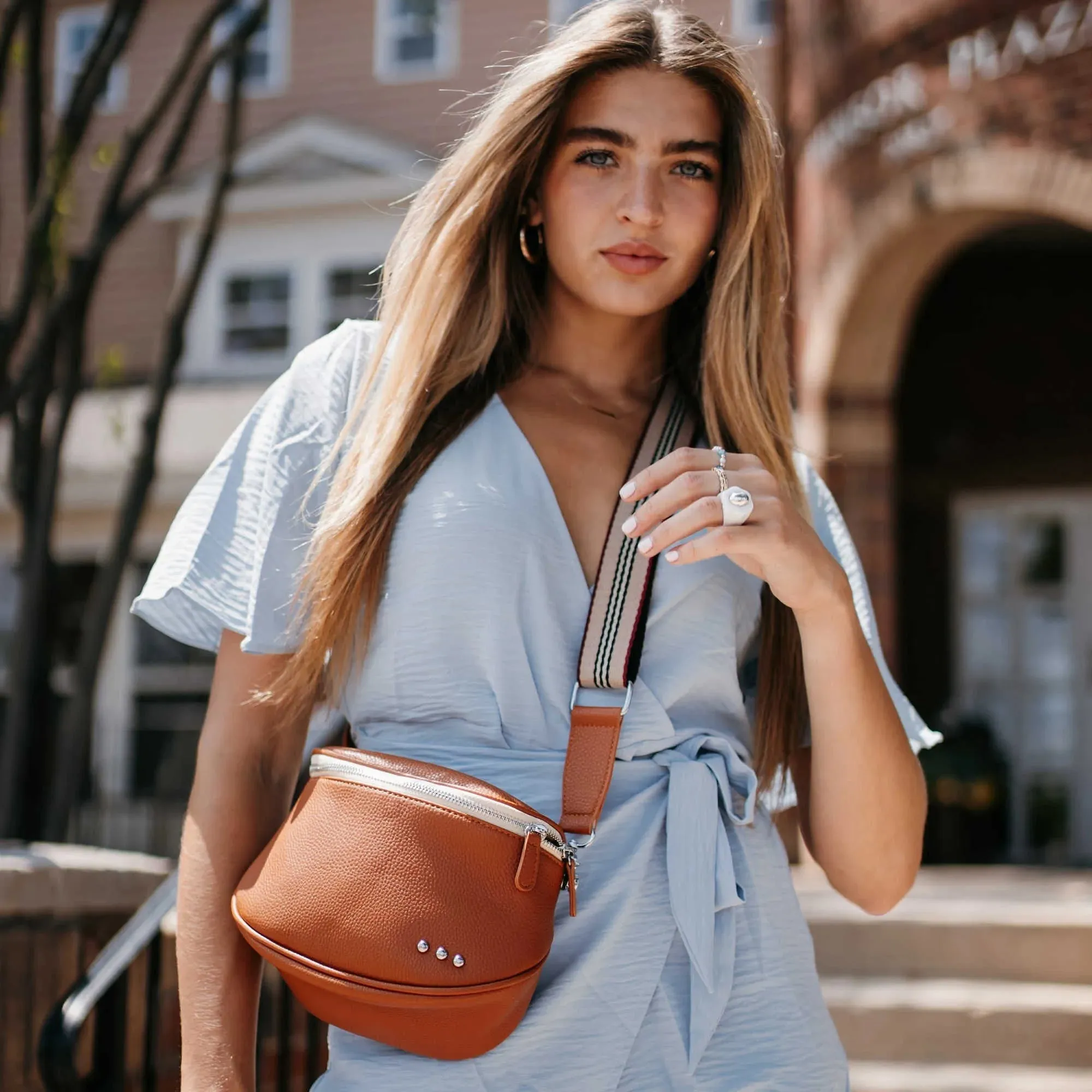 Vegan leather Crossbody sling purse